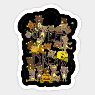 Sweet Dreams Teddy Bear Nightmare Sticker